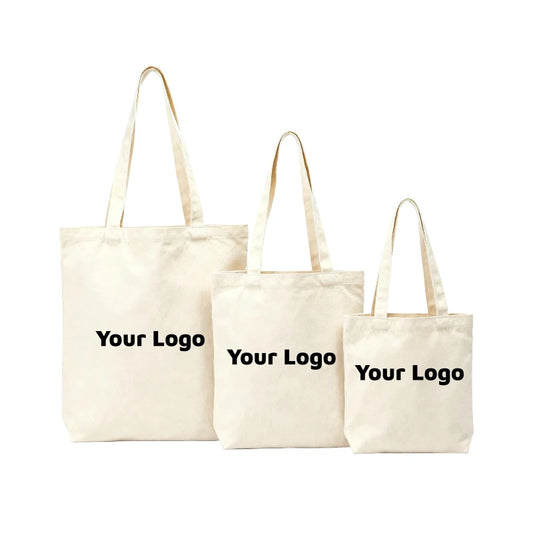 Custom Basic Cotton Tote Bags With Logo