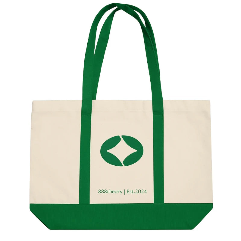 12oz Basis Organic Cotton Canvas Tote Bag - Green