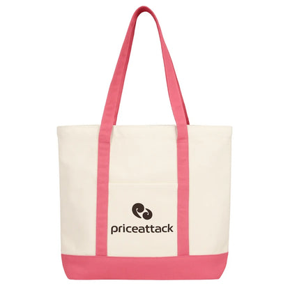 12oz Basis Organic Cotton Canvas Tote Bag - Pink