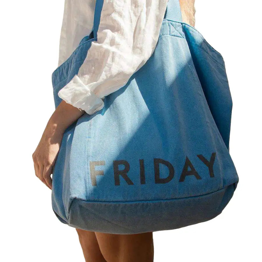 Canvas Printed Tote Bags - Blue
