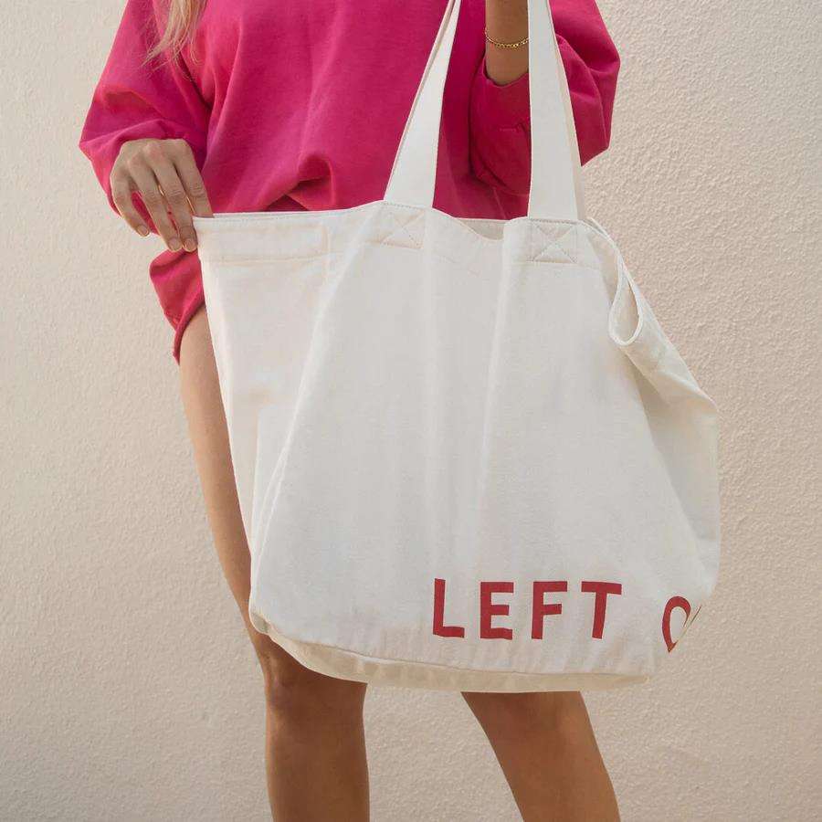 Canvas Printed Tote Bags - White