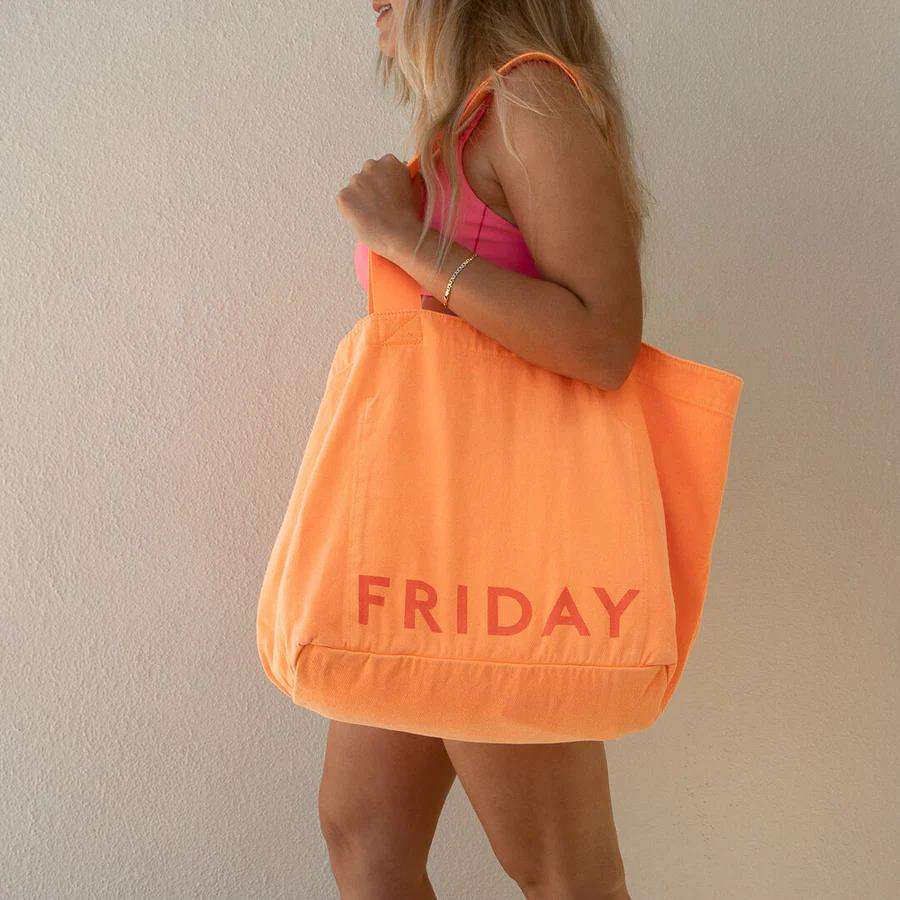 Canvas Printed Tote Bags - Orange